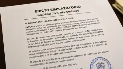Edicto Emplazatorio: Ejemplo y Explicación